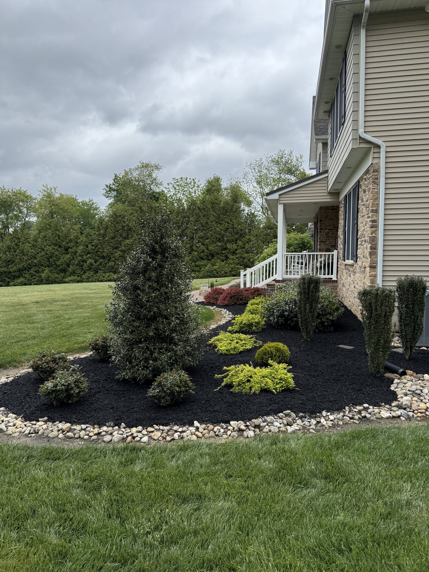Landscaping, Bed Design & Privacy Trees
